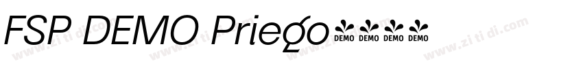 FSP DEMO Priego字体转换